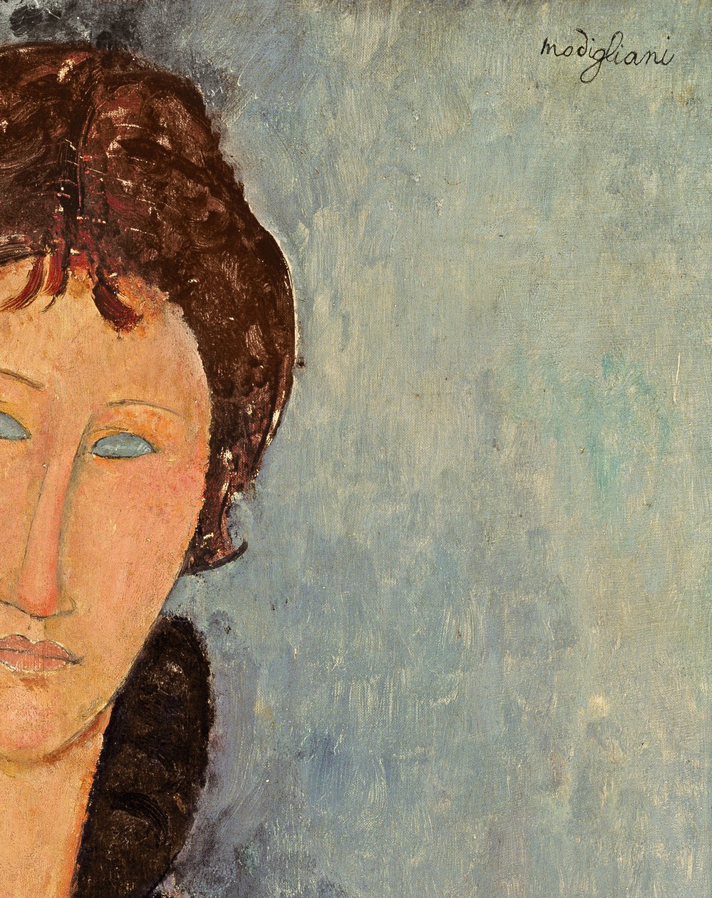 Woman with Blue Eyes (detail) by Amedeo Modigliani
