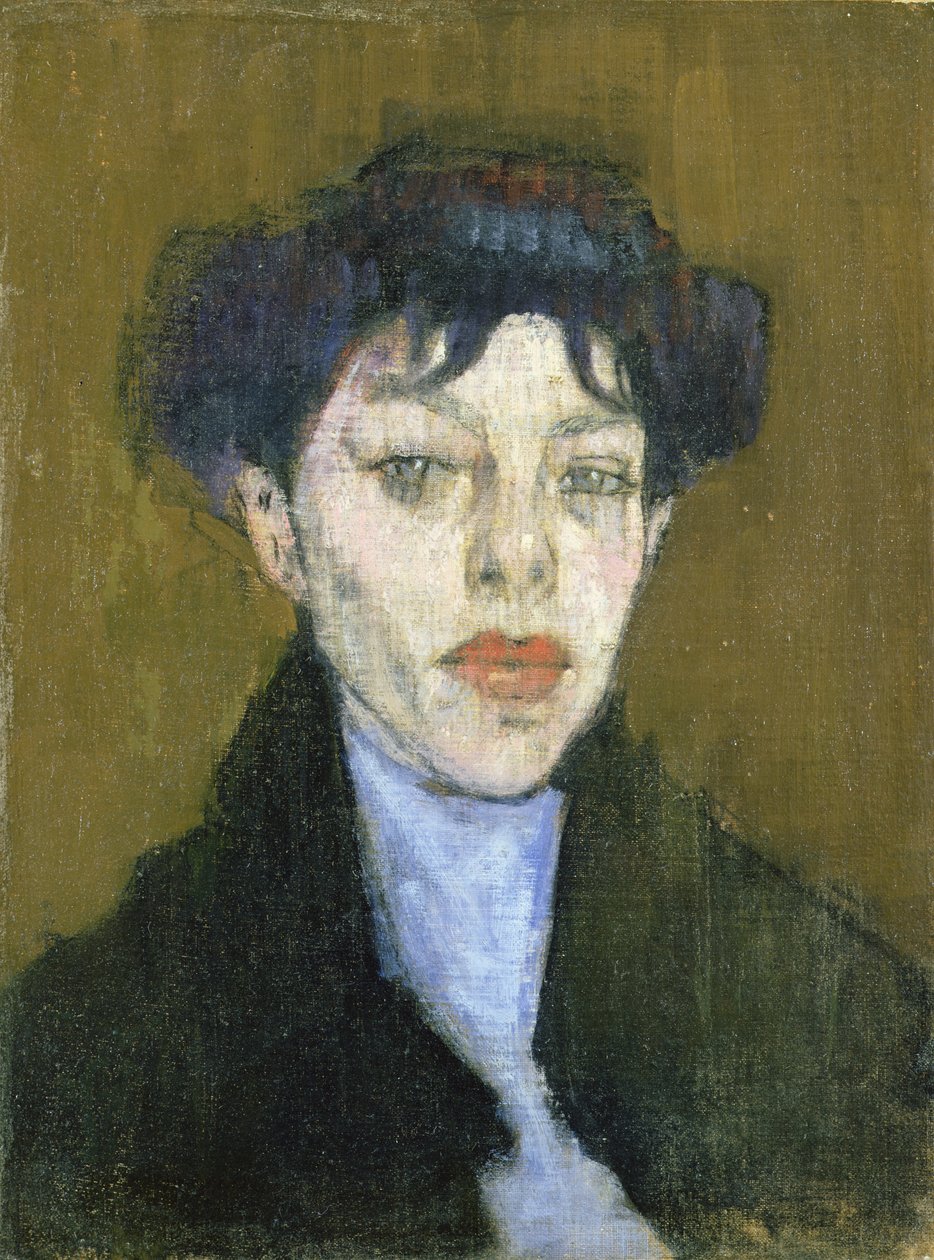 Woman with a Blue Scarf by Amedeo Modigliani