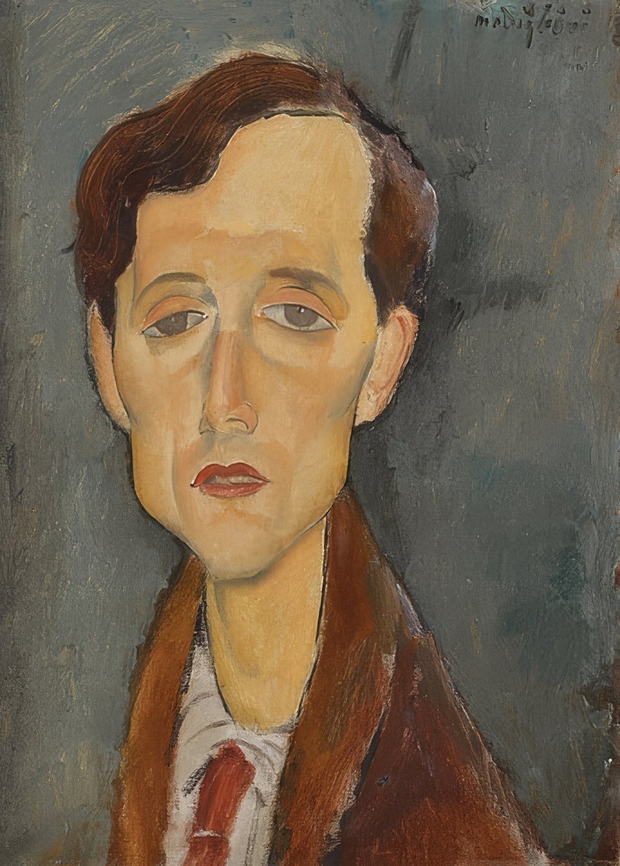 Portrait of Franz Hellens (1881-1972). 1919 by Amedeo Modigliani