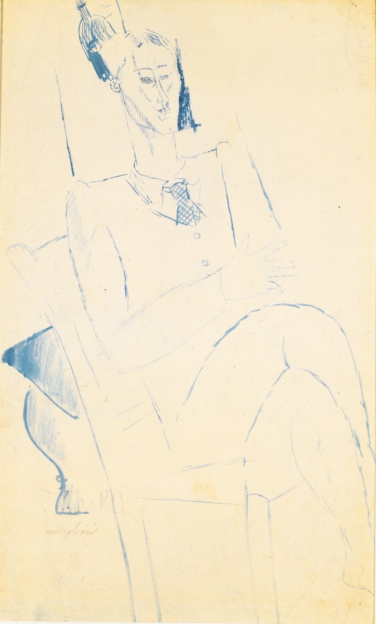 Portrait of Jean Cocteau by Amedeo Modigliani