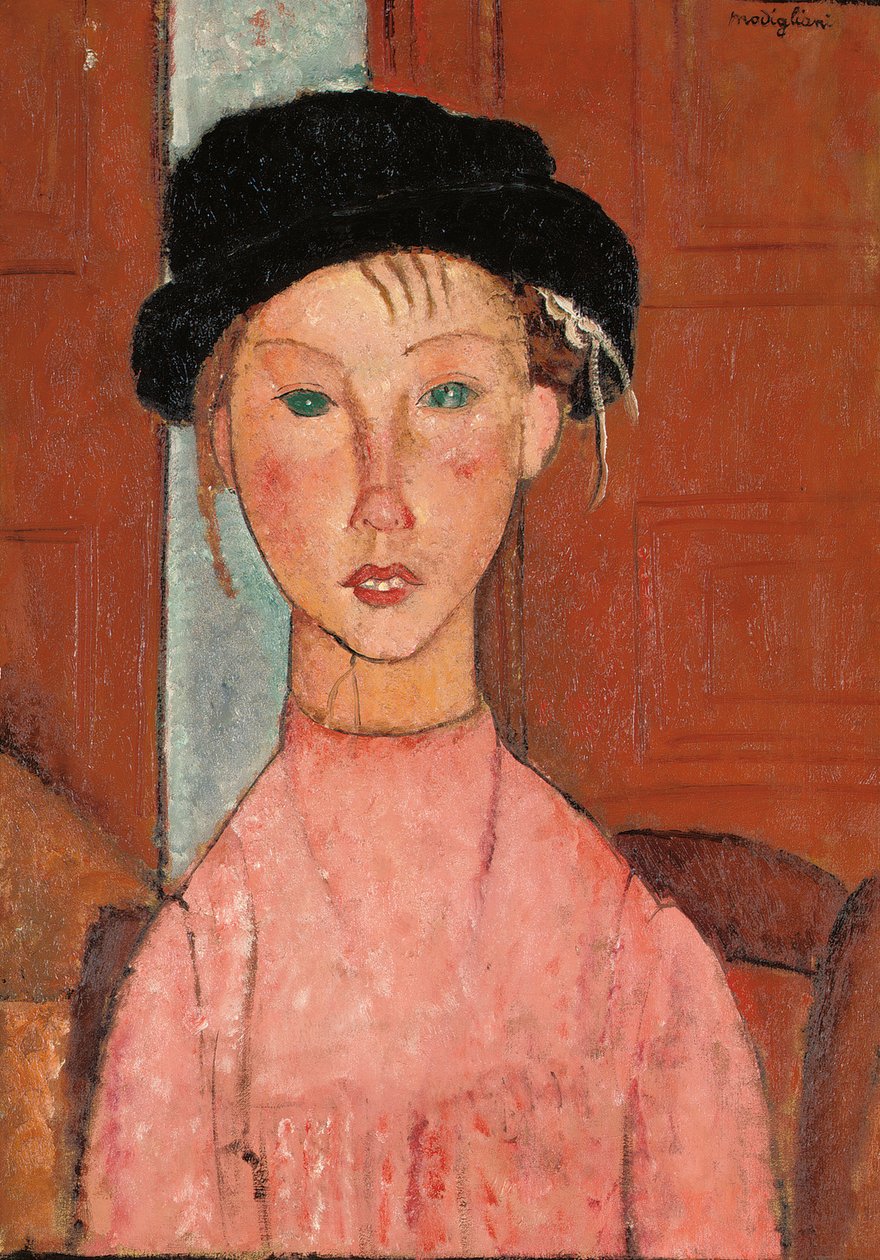 Young Girl in a Beret by Amedeo Modigliani