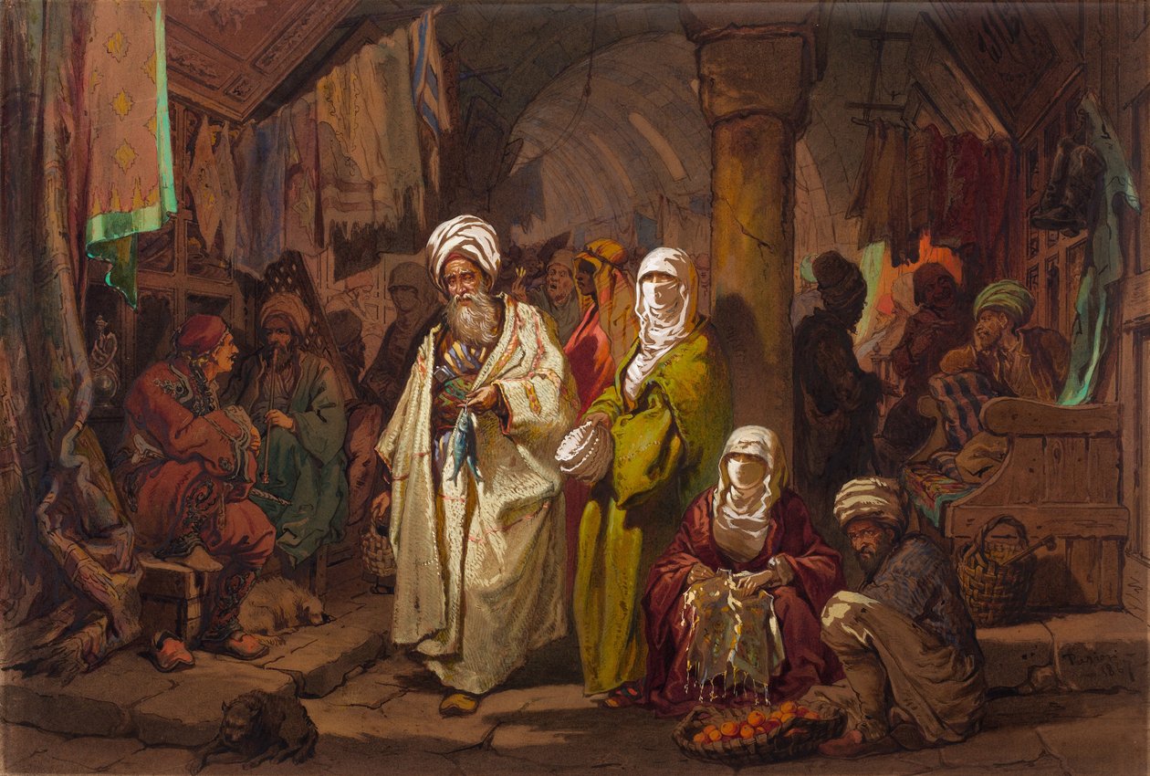 The Grand Bazaar by Amedeo Preziosi