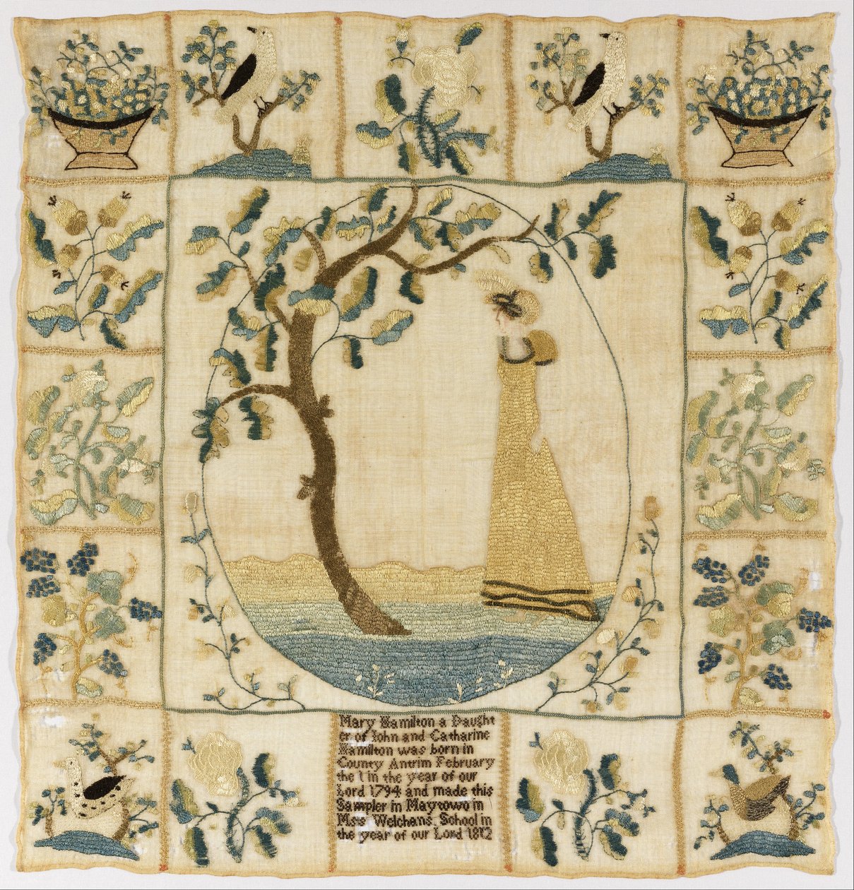 Sampler by American Mary Hamilton