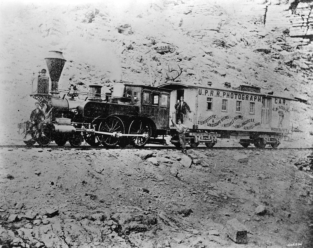 J.B. Silvis U.P.R.R. Photograph Car near Point of Rocks, Wyoming, c.1868 by American Photographer