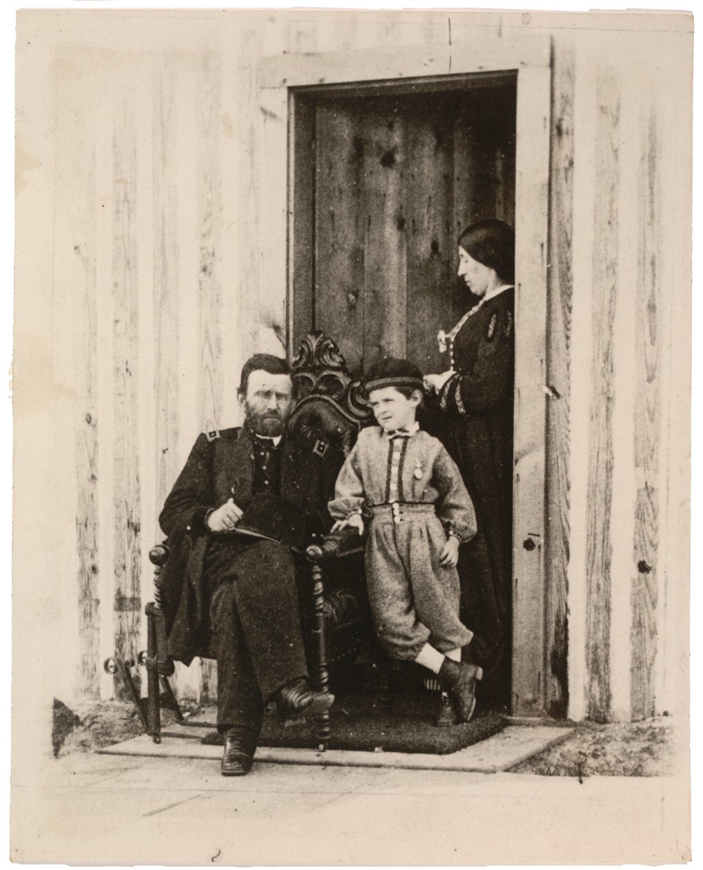 Photograph of Ulysses S. Grant, Julia and Jesse Grant at City Point, Va., 1865 by American Photographer