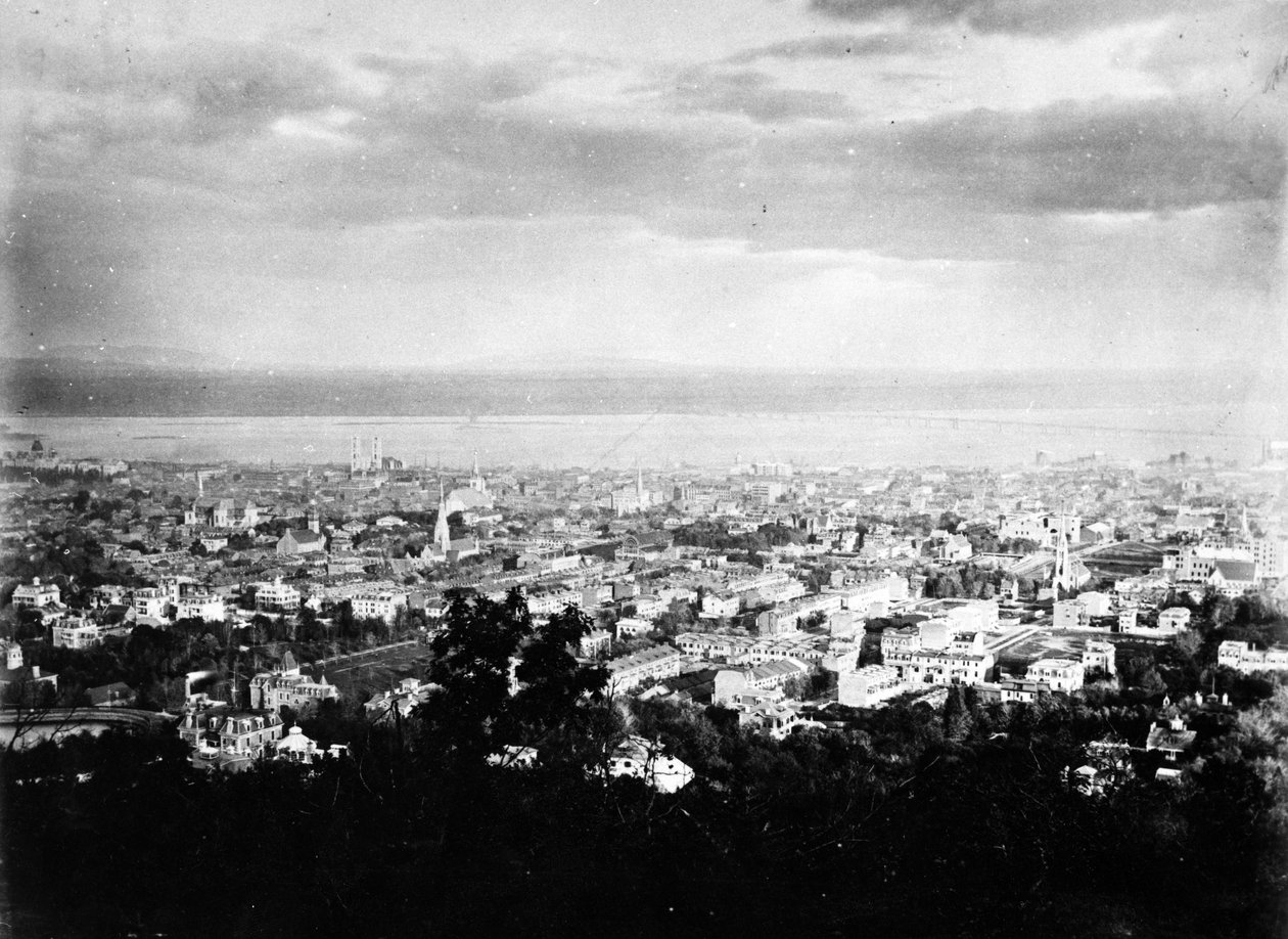 View of Montreal from Mount Royal Park by American Photographer