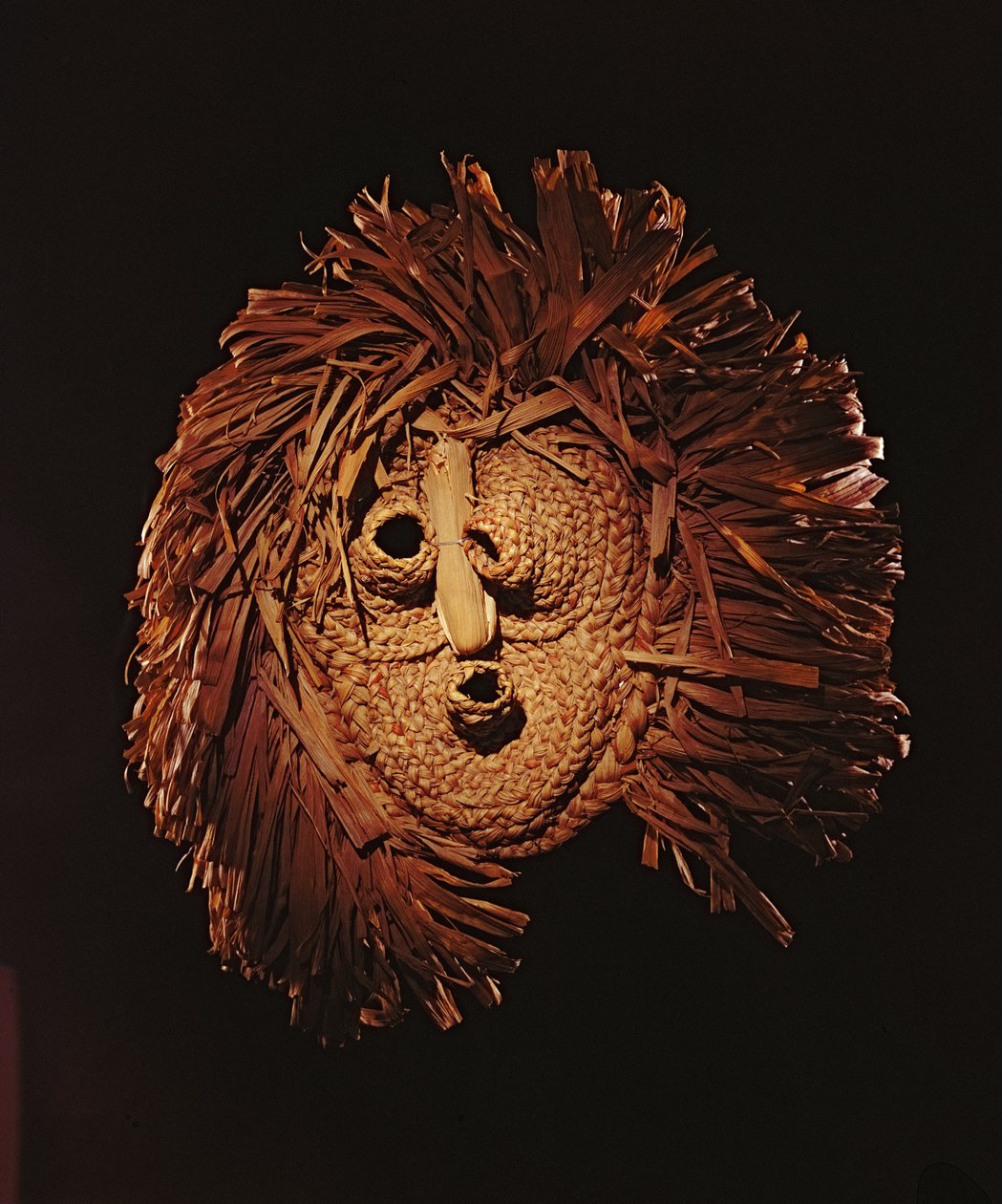 A Seneca Mask Used in Winter Rites (corn husk) by American School