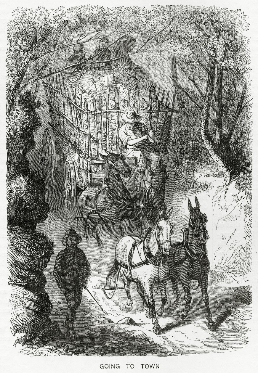 Going to Town, Illustration for A Community of Outcasts by American School