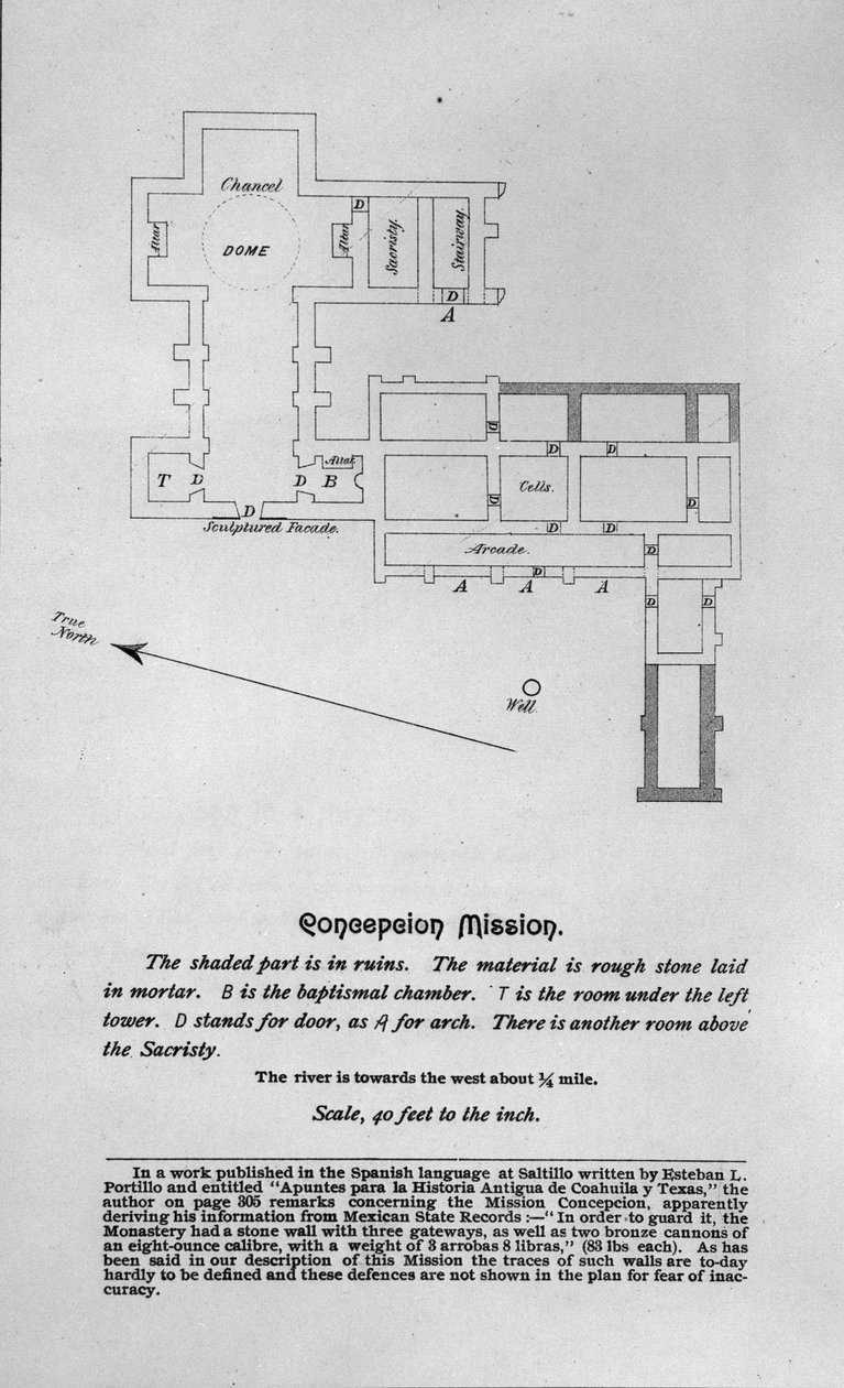 Layout of Nuestra Senora de la Purisma Concepcion de Acuna Mission by American School