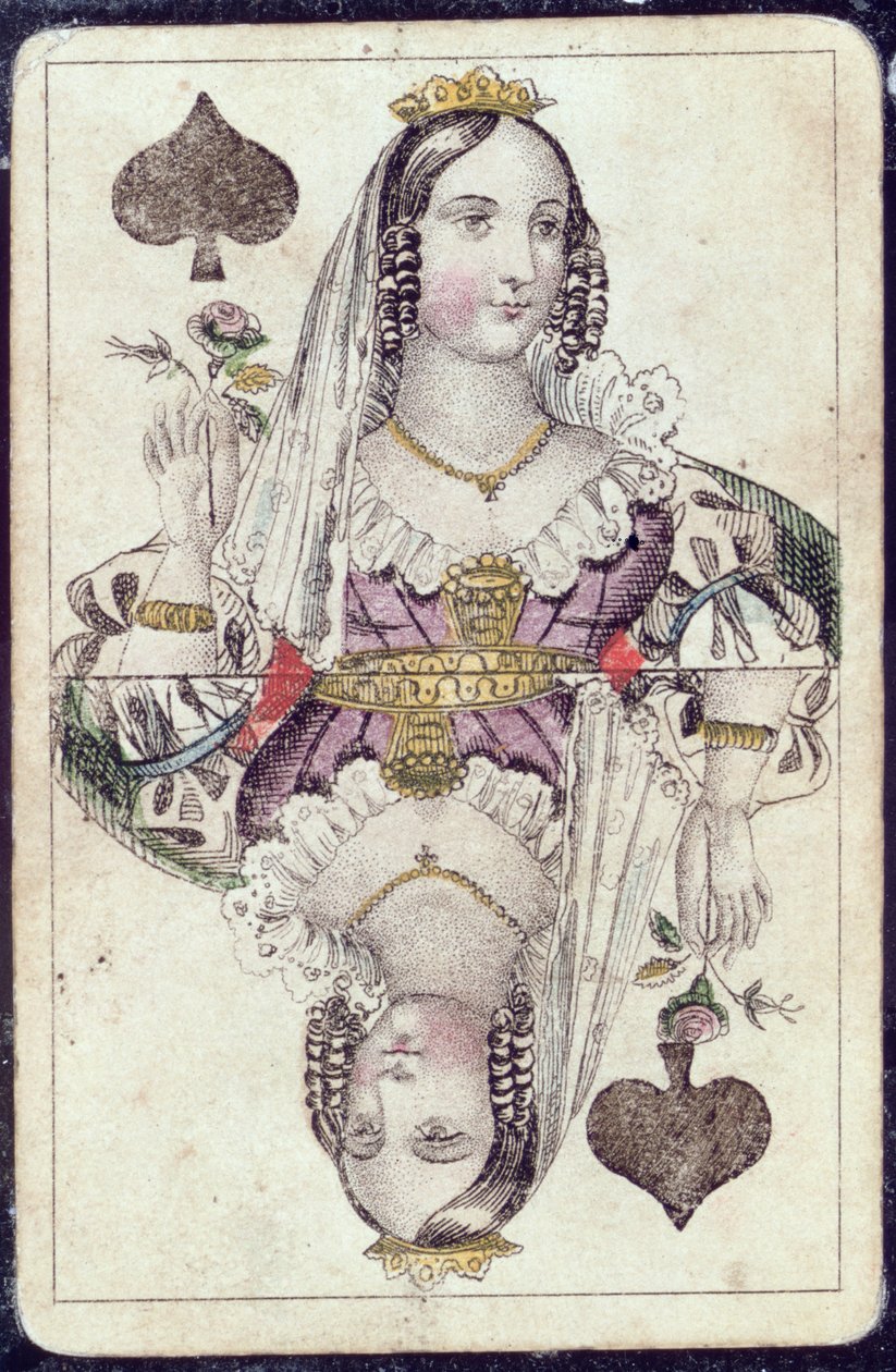 Playing Card: Queen of Spades by American School