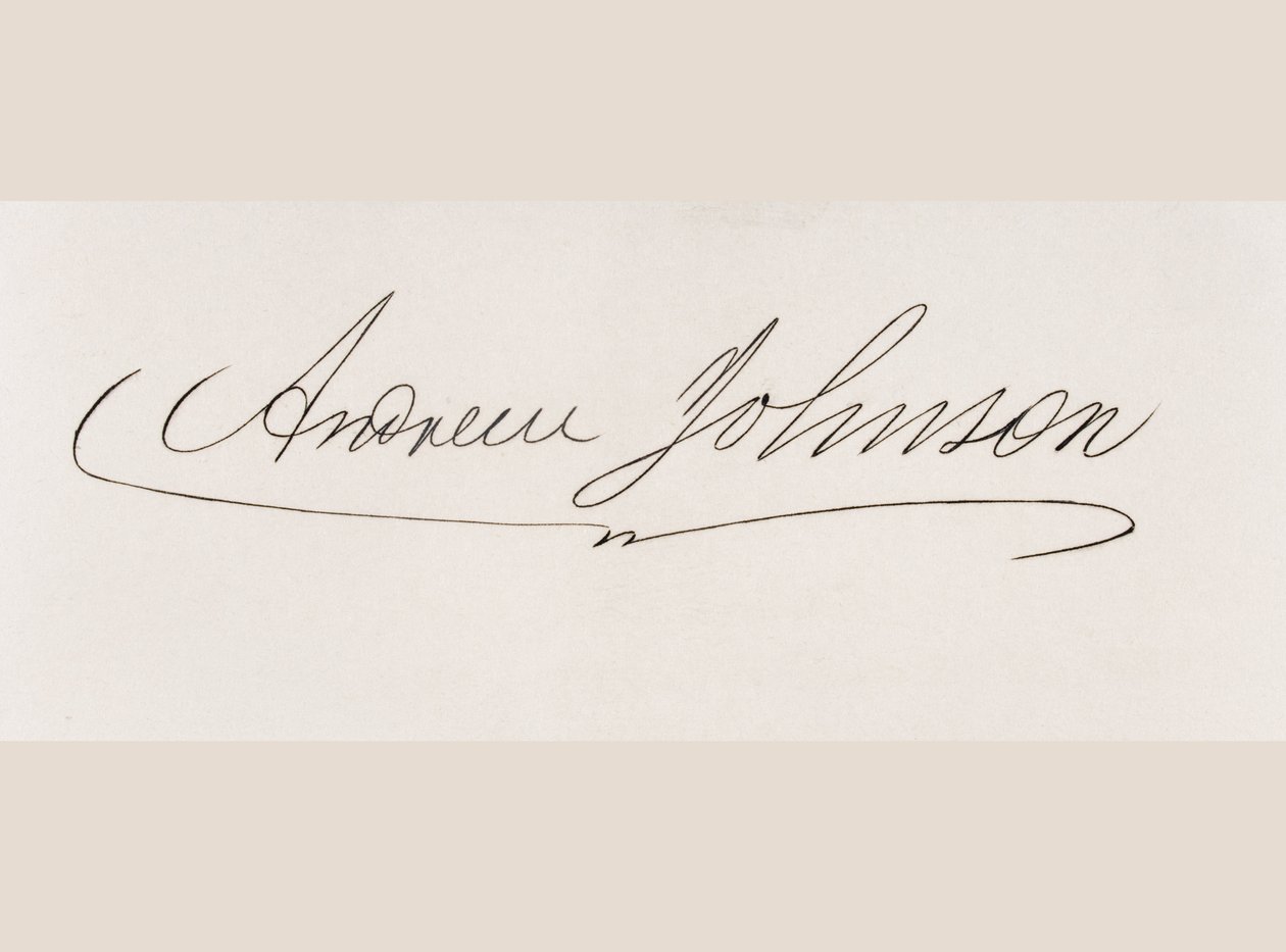 Signature of Andrew Johnson by American School