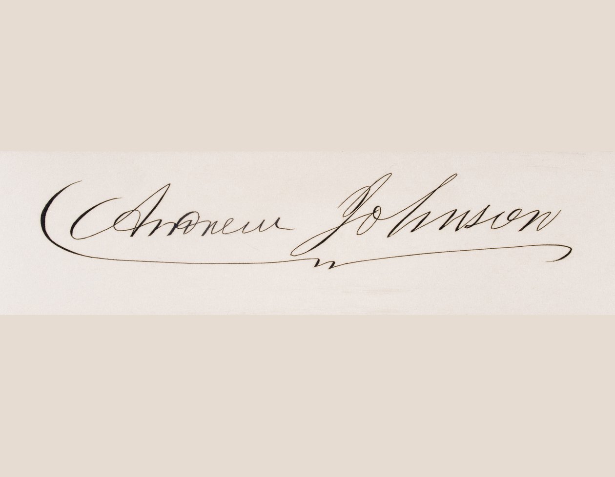 Signature of Andrew Johnson by American School