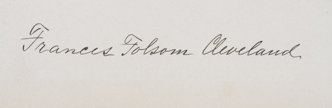 Signature of Frances Cleveland Preston by American School