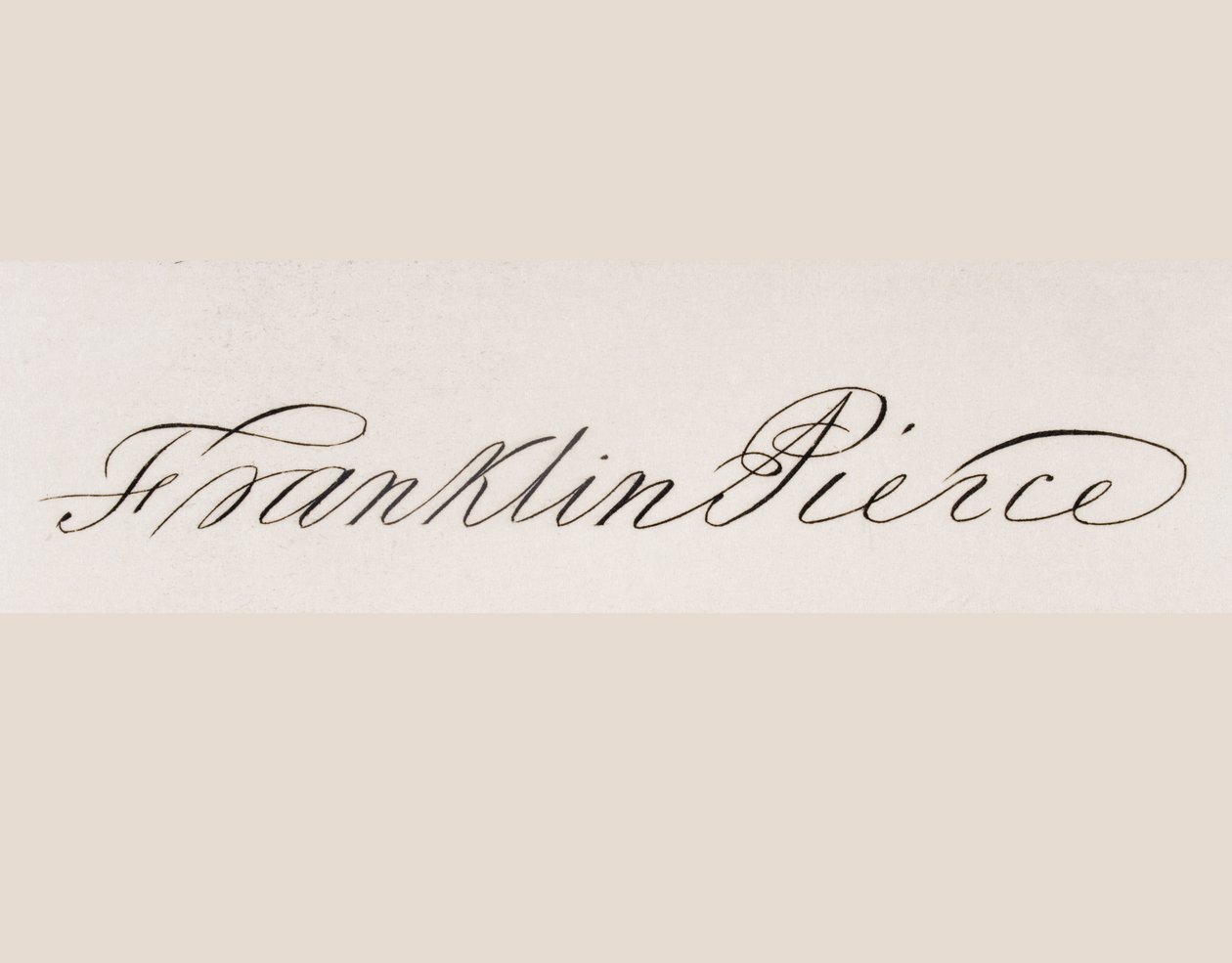 Signature of Franklin Pierce by American School