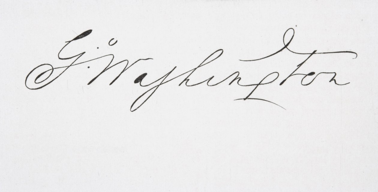 Signature of George Washington by American School