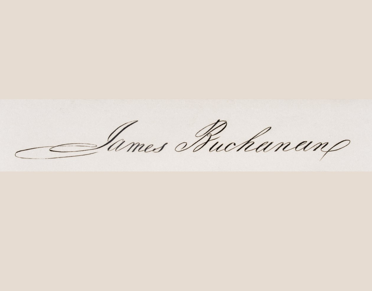 Signature of James Buchanan by American School