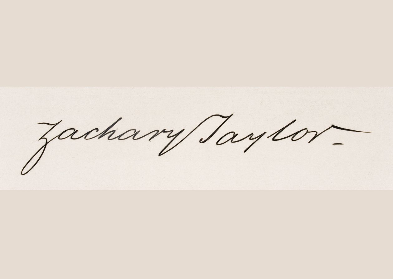 Signature of Zachary Taylor by American School