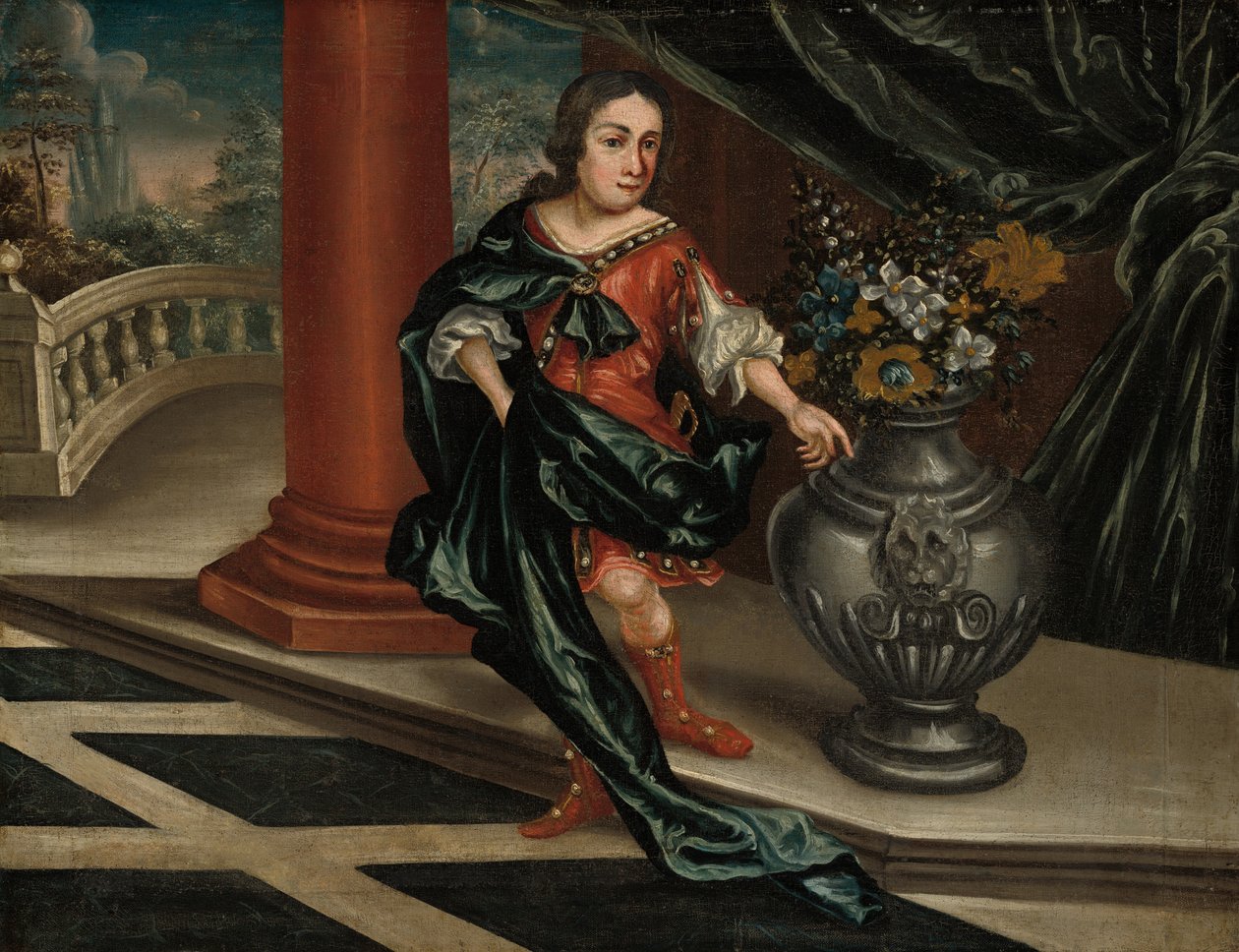 Young Man on a Terrace by American 18th Century