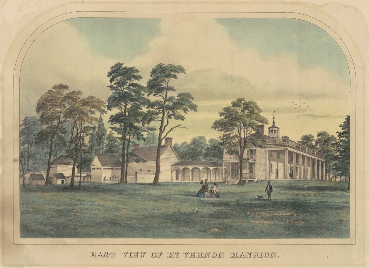East View of Mount Vernon Mansion by American 19th Century