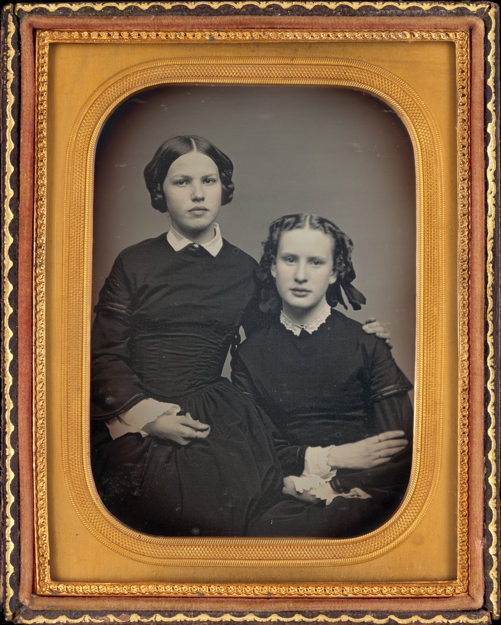 Portrait of Two Girls by American 19th Century