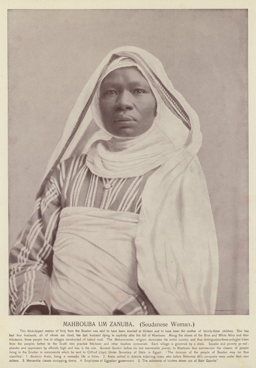 Mahbouba Um Zanuba, Sudanese Woman by American Photographer