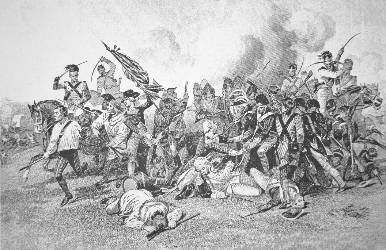 Battle of Camden by American School