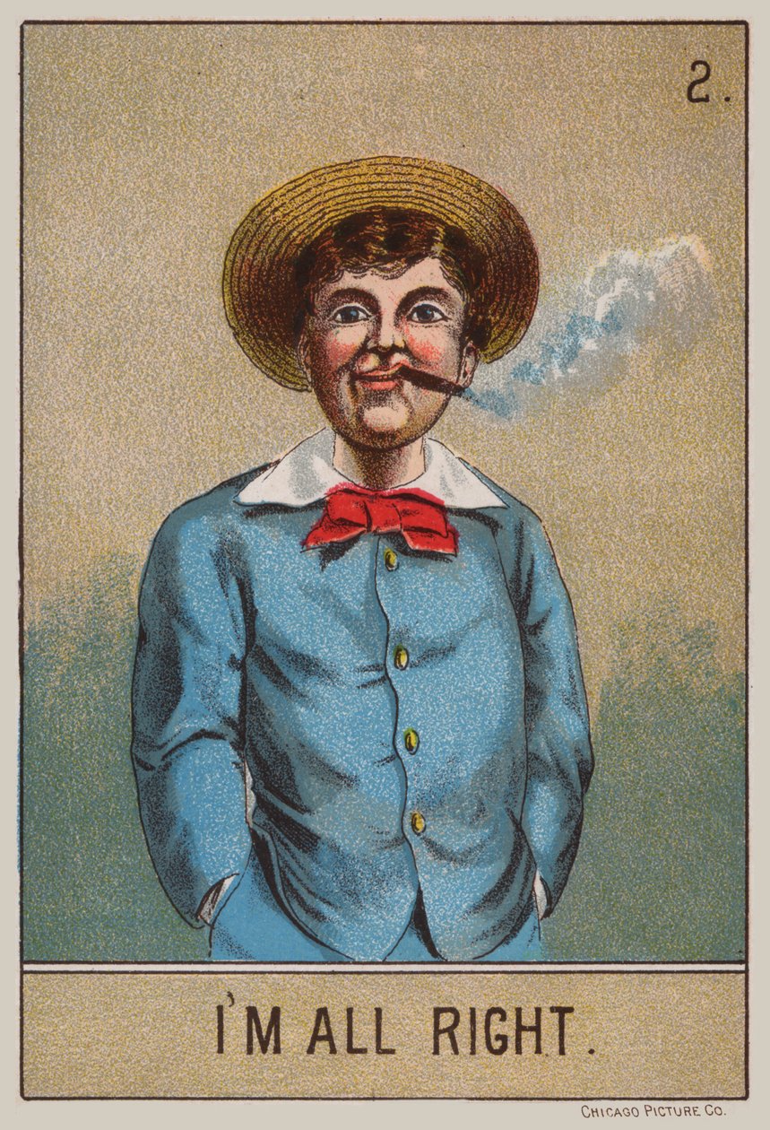 Boy smoking by American School