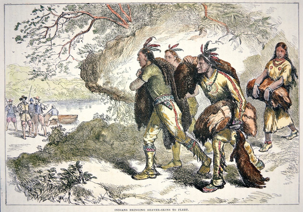Colonial Fur Traders by American School
