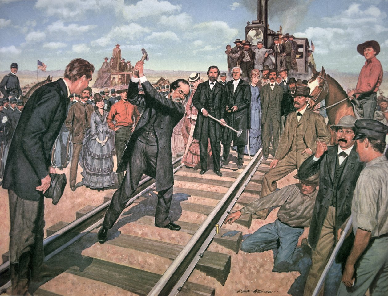 Driving the Golden Spike on 10th May by American School