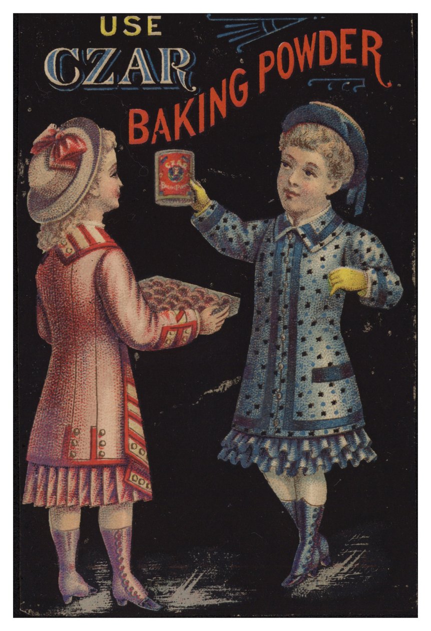 Girl Holding Tin of Baking Powder by American School