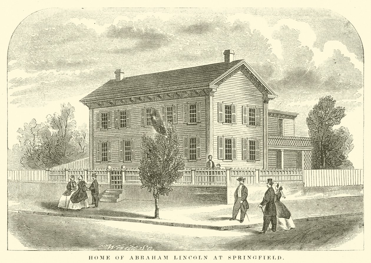 Home of Abraham Lincoln at Springfield by American School