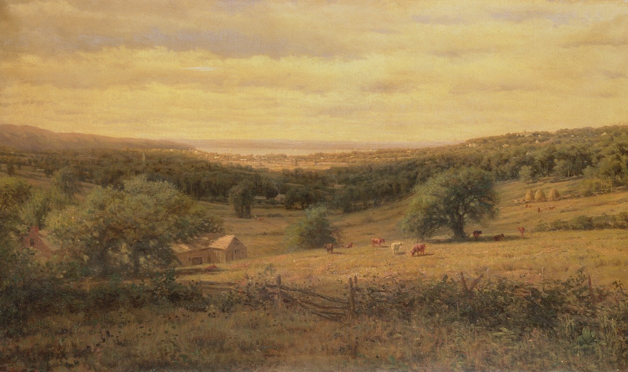 Hudson River View by American School