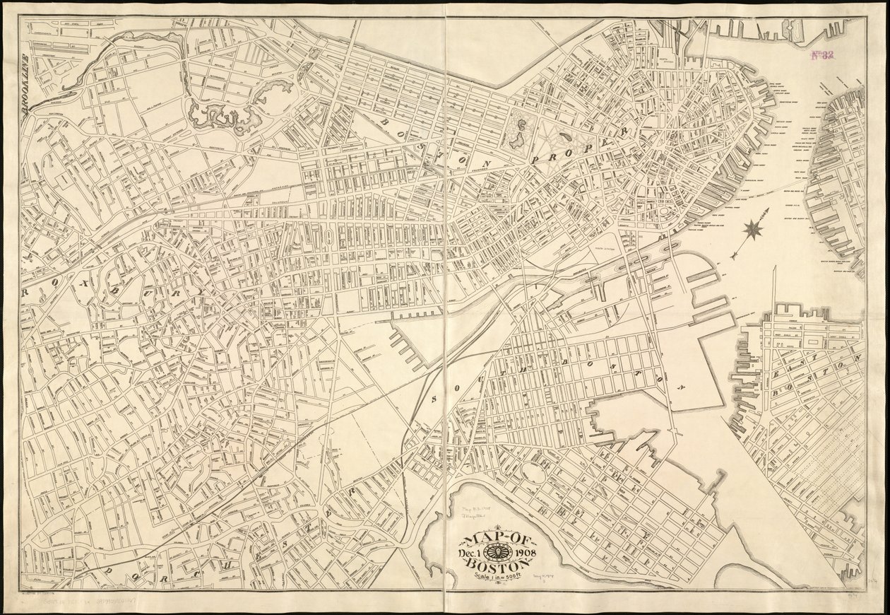 Map of Boston by American School