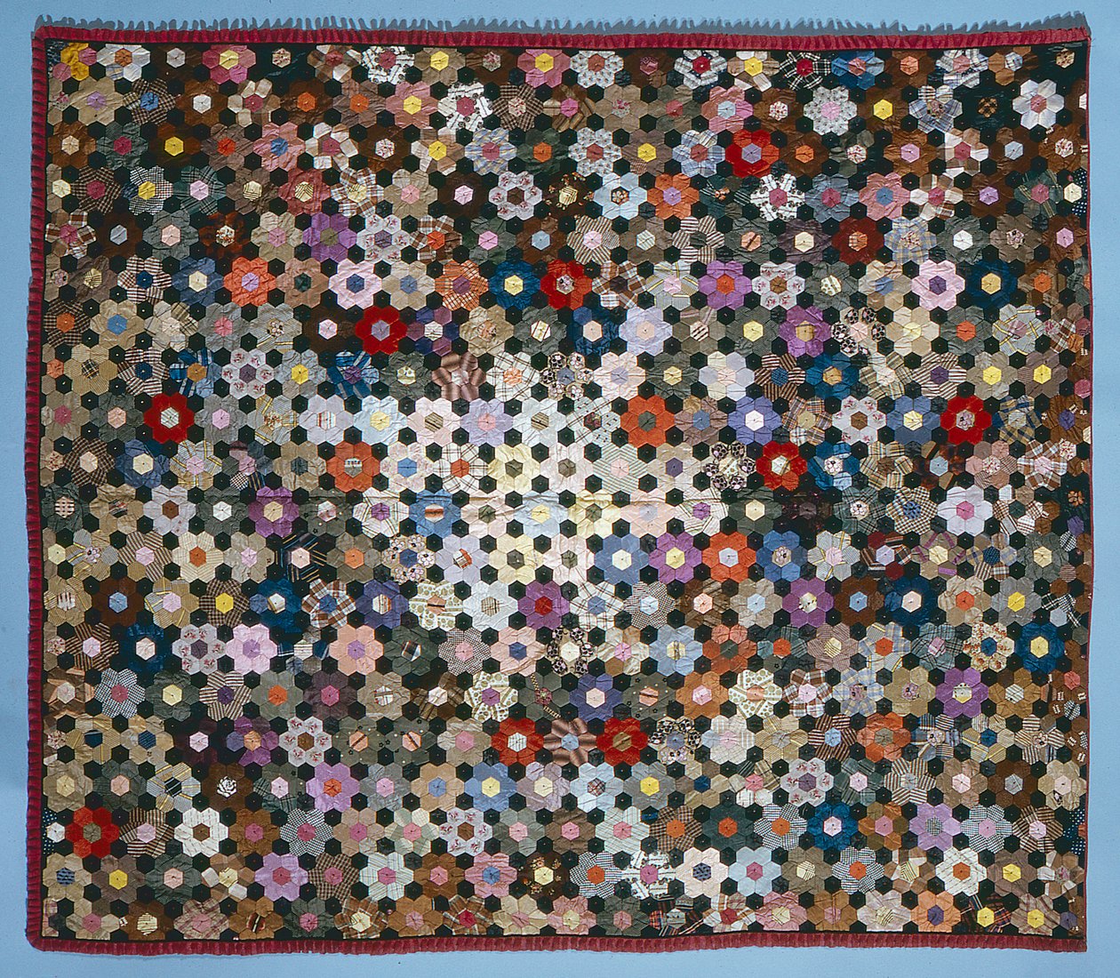 Optical Flower Puzzle Quilt by American School