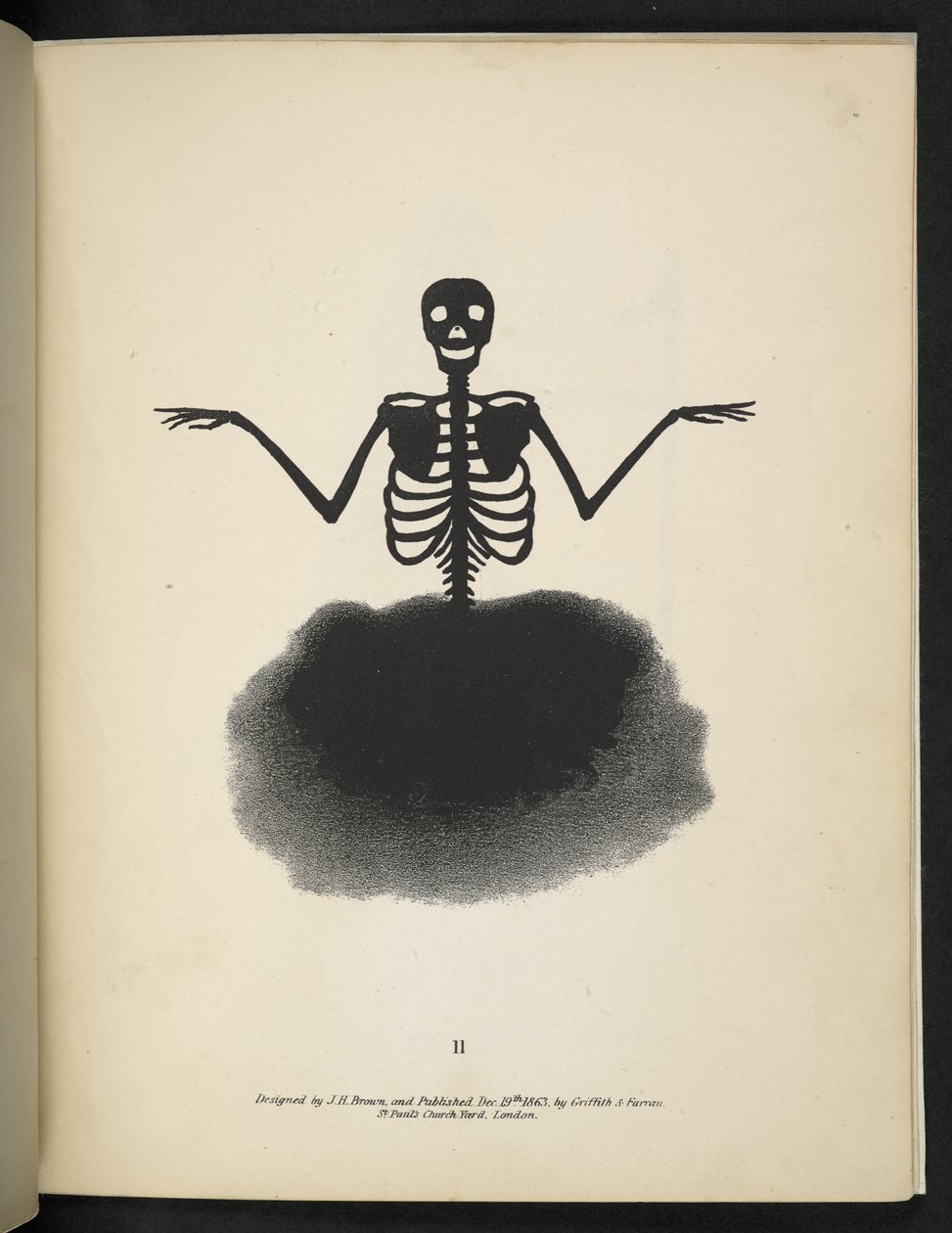 Plate 11. A skeleton figure, from Spectropia by American School