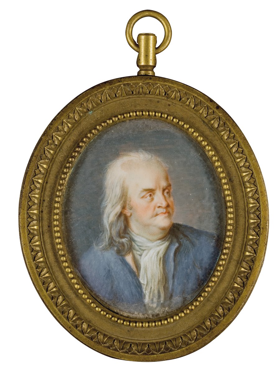 Portrait miniature of Benjamin Franklin by American School