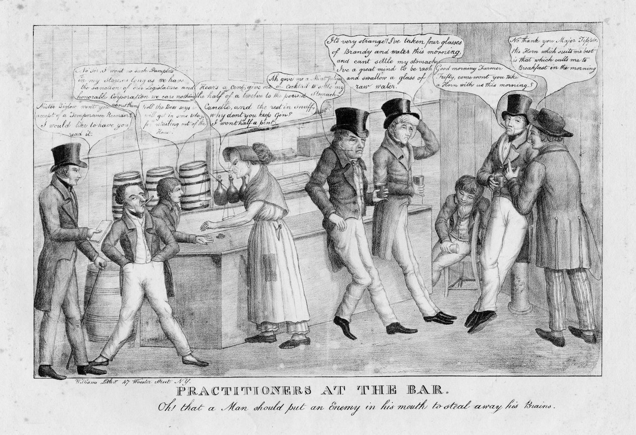 Practitioners at the bar by American School