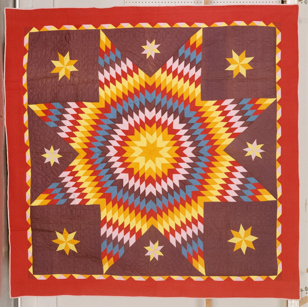 Quilted Coverlet by American School