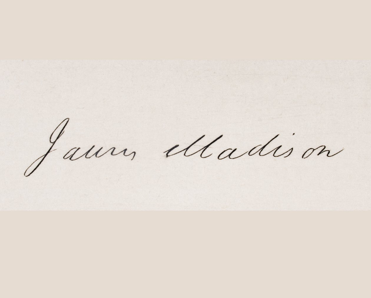 Signature of James Madison by American School