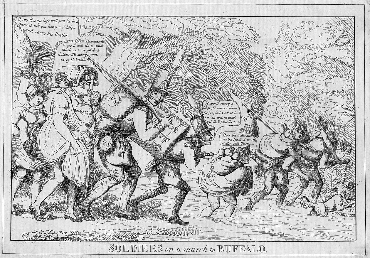 Soldiers on a march to Buffalo by American School