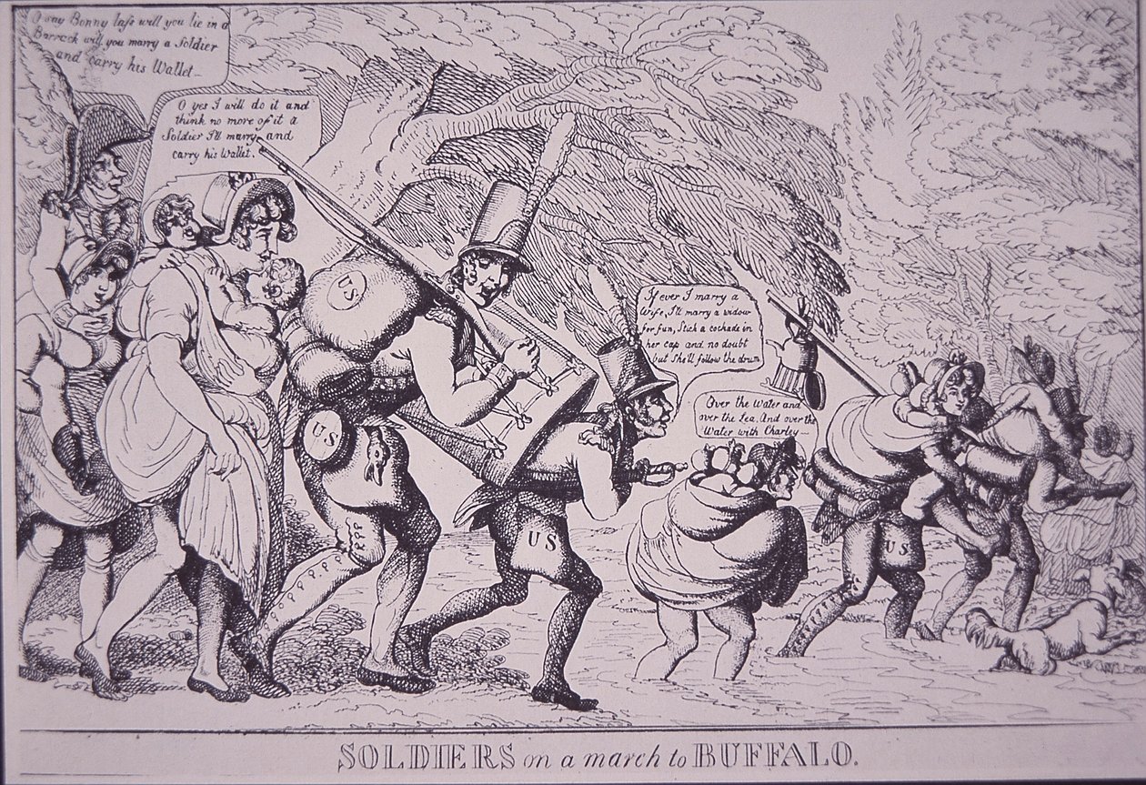Soldiers on the March to Buffalo by American School