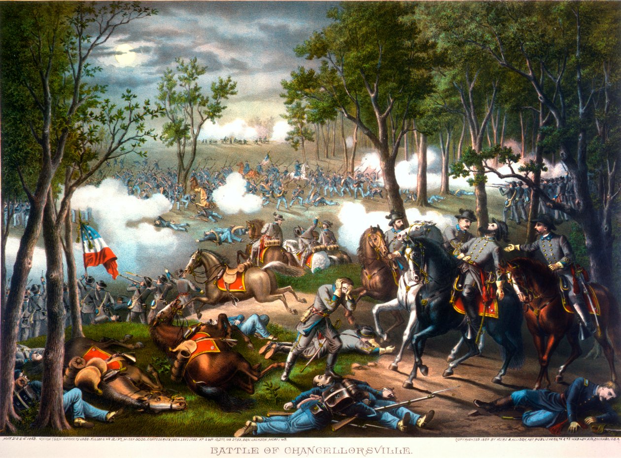 The Battle of Chancellorsville, Virginia, 1863 by American School