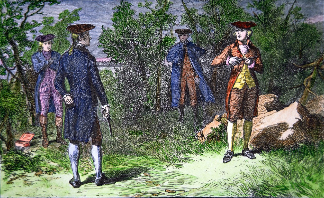 The Burr-Hamilton Duel by American School
