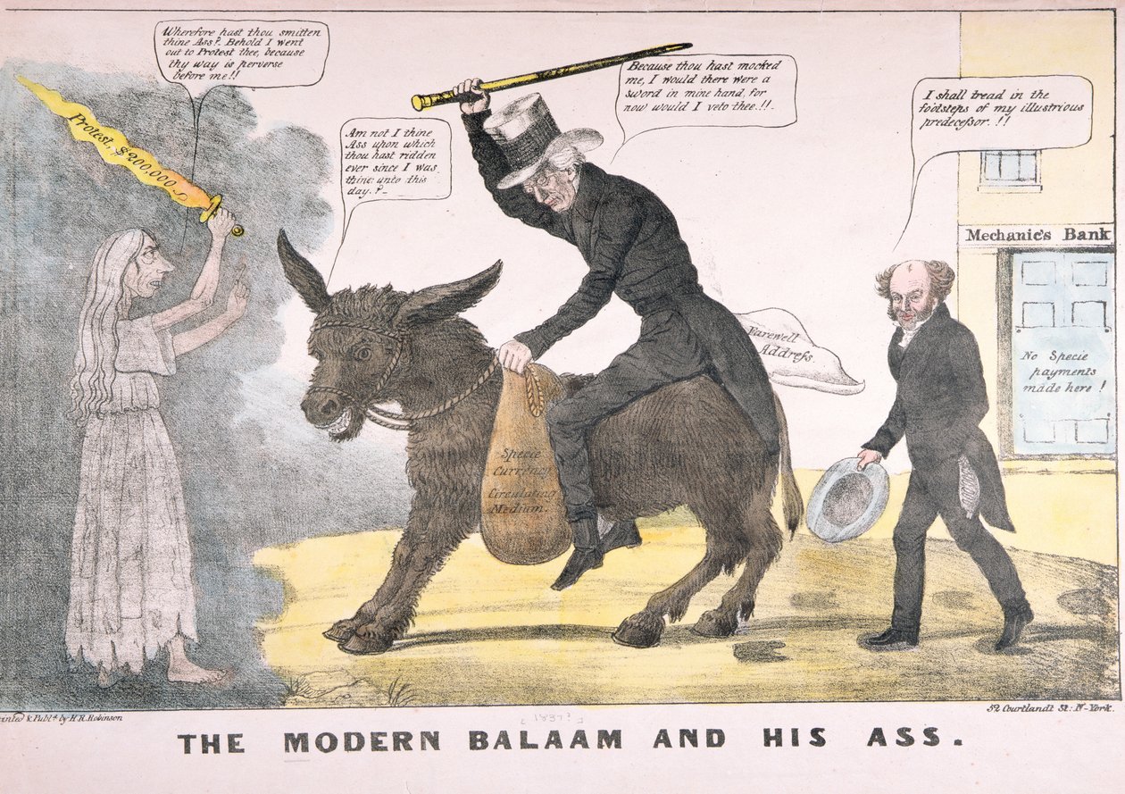 The Modern Balaam and His Ass by American School