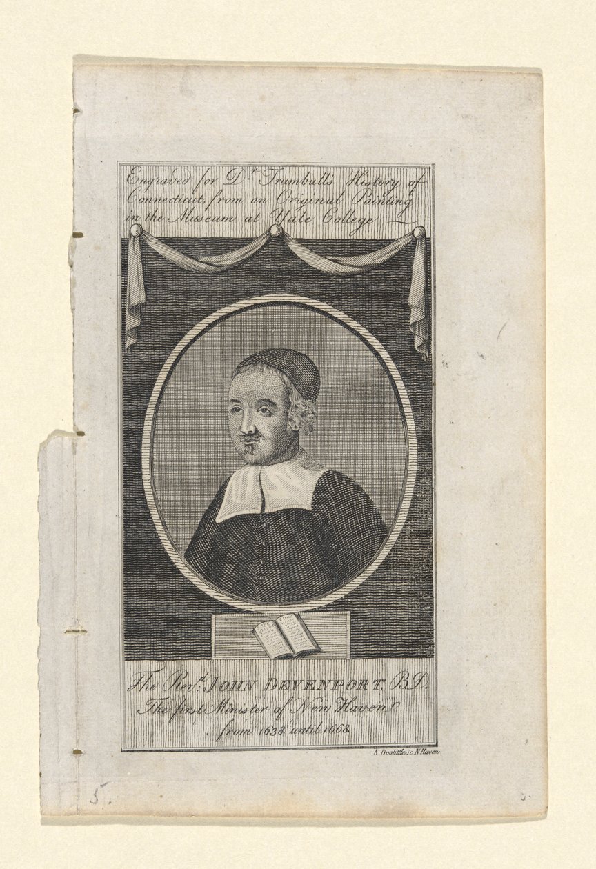 The Rev. John Davenport by Amos Doolittle