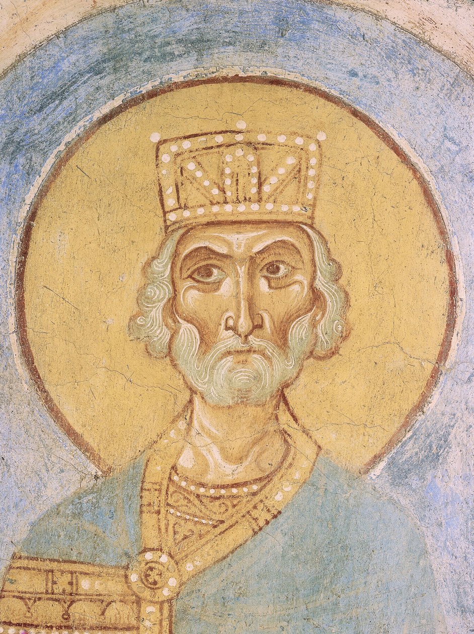 King David by Ancient Russian frescos