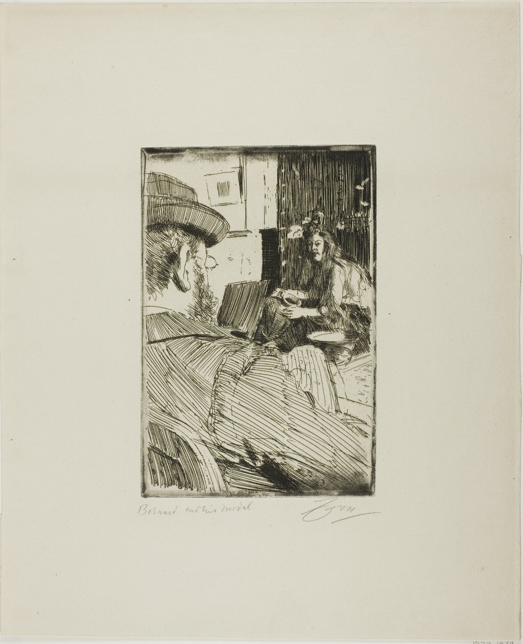 Albert Besnard and His Model by Anders Leonard Zorn