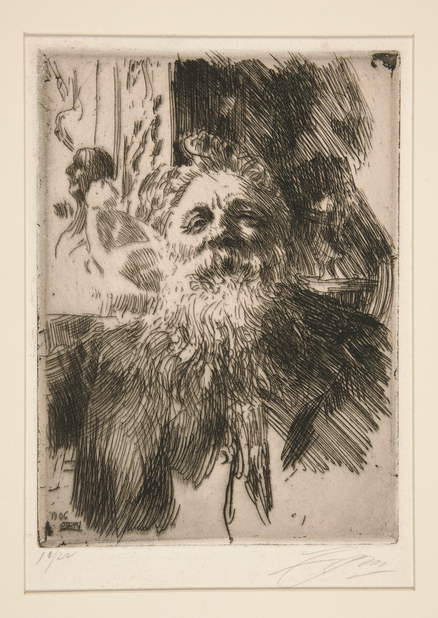 Portrait of Auguste Rodin by Anders Leonard Zorn