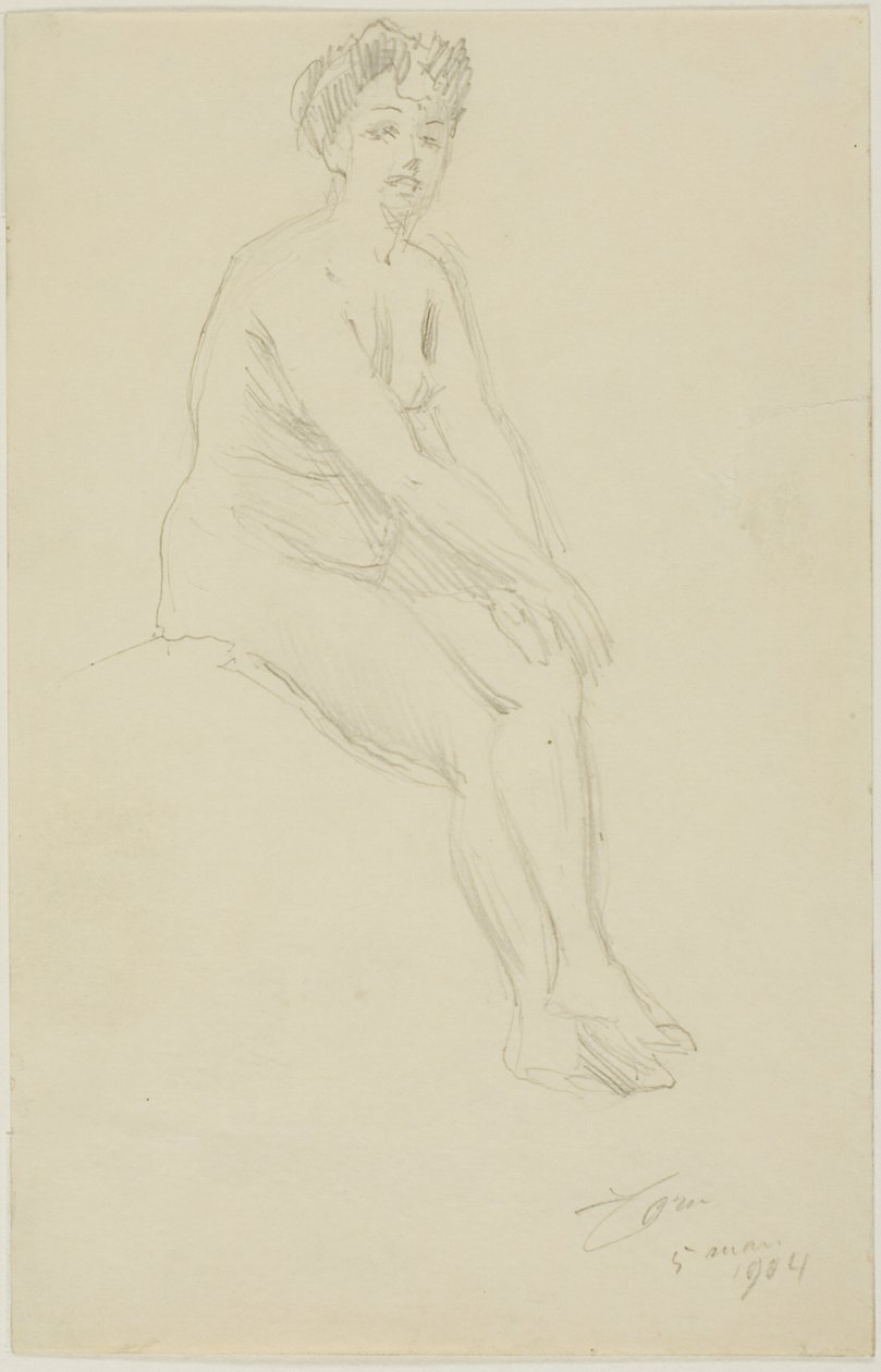 Seated Female Nude by Anders Leonard Zorn