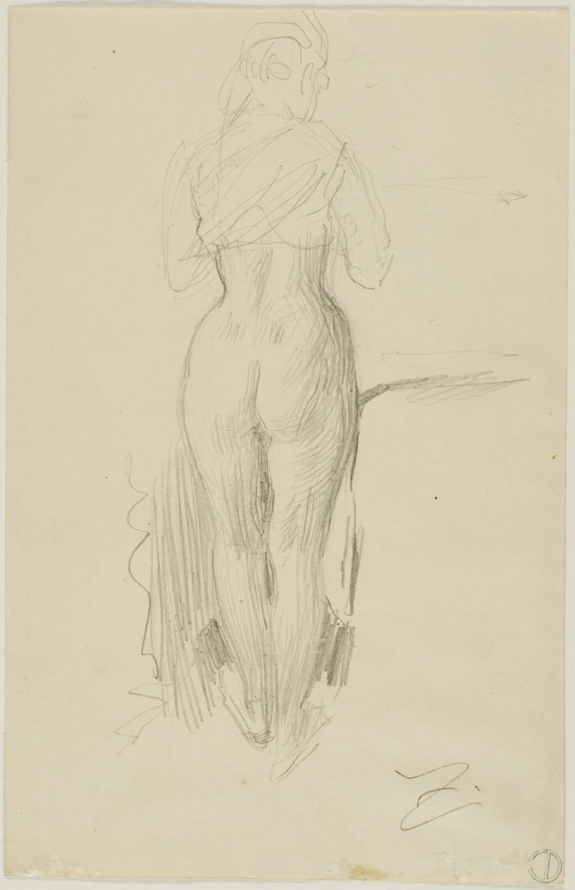 Standing Female Figure Seen from Behind by Anders Zorn